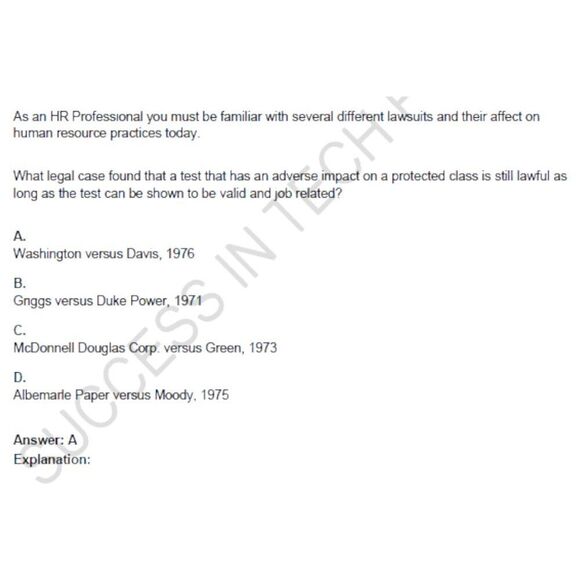 Printout HRCI PHR Professional in Human Resources Exam Study Guide - Picture 5 of 5